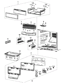 Freezer parts for Samsung Refrigerator RF197ABBP/XAA / from AppliancePartsPros.com