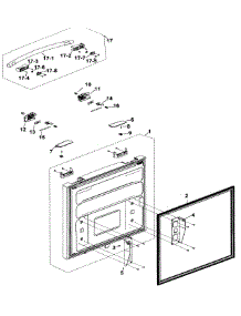 Freezer Door parts for Samsung Refrigerator RF197ABBP/XAA / from AppliancePartsPros.com