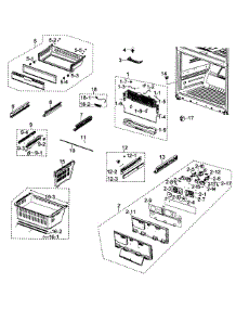 Freezer parts for Samsung Refrigerator RFG297ABWP/XAA / from AppliancePartsPros.com