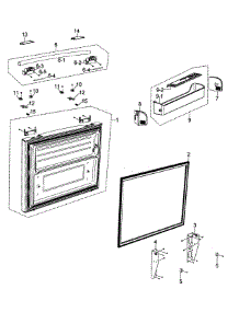 Freezer Door parts for Samsung Refrigerator RF266AZWP/XAA / from AppliancePartsPros.com