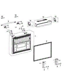 Freezer Door parts for Samsung Refrigerator RFG297ABRS/XAA / from AppliancePartsPros.com
