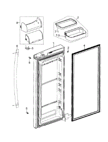 Right Door parts for Samsung Refrigerator RF268ACWP/XAA / from AppliancePartsPros.com