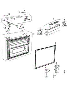 Fre Door parts for Samsung Refrigerator RF263AEBP/XAA / from AppliancePartsPros.com