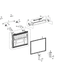 Freezer Door parts for Samsung Refrigerator RF267AZPN/XAA / from AppliancePartsPros.com