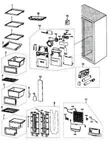Refrigerator parts for Samsung Refrigerator RS265TDBP/XAA / from AppliancePartsPros.com