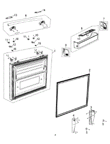 Freezer Door parts for Samsung Refrigerator RF26XAEWP/XAA / from AppliancePartsPros.com