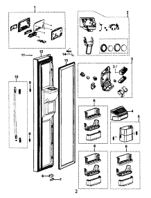 Left Door parts for Samsung Refrigerator RS265TDPN/XAA / from AppliancePartsPros.com