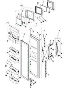Refrigeration  Refrigerator Door parts for Samsung Refrigerator RS2666SW/XAA / from AppliancePartsPros.com