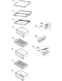 Refrigeration  Refrigerator Shelves parts for Samsung Refrigerator RS2666SW/XAA / from AppliancePartsPros.com
