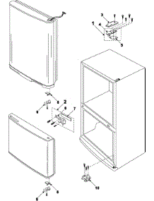 Refrigeration  Hinges parts for Samsung Refrigerator RB1855SL/XAA / from AppliancePartsPros.com