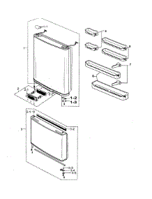 Refrigeration  Doors Assy parts for Samsung Refrigerator RB215ZABB/XAA / from AppliancePartsPros.com