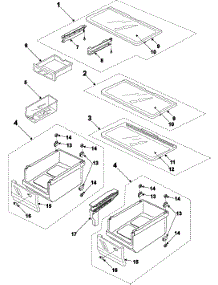 Refrigeration  Refrigerator Shelves parts for Samsung Refrigerator RB2055SL/XAA / from AppliancePartsPros.com