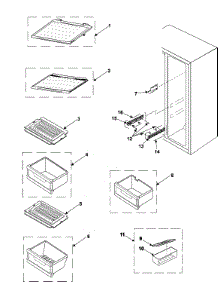 Refrigeration  Refrigerator Shelves parts for Samsung Refrigerator RS2545SH/XAA / from AppliancePartsPros.com