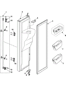 Refrigeration  Freezer Door parts for Samsung Refrigerator RS257BARB/XAA / from AppliancePartsPros.com