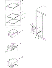 Refrigeration  Freezer Shelves parts for Samsung Refrigerator RS257BARB/XAA / from AppliancePartsPros.com