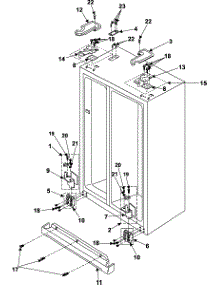 Refrigeration  Hinges parts for Samsung Refrigerator RS257BARB/XAA / from AppliancePartsPros.com