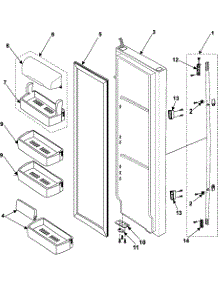 Refrigeration  Refrigerator Door parts for Samsung Refrigerator RS257BARB/XAA / from AppliancePartsPros.com