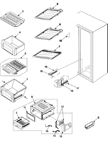 Refrigeration  Refrigerator Shelves parts for Samsung Refrigerator RS257BARB/XAA / from AppliancePartsPros.com