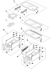 Refrigeration  Refrigerator Shelves parts for Samsung Refrigerator RB2044SW/XAA / from AppliancePartsPros.com