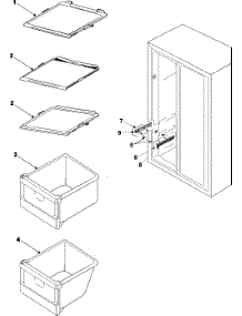 Refrigeration  Freezer Shelves parts for Samsung Refrigerator RS2666SL/XAA / from AppliancePartsPros.com