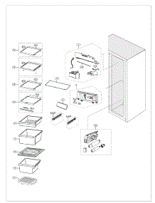 Refrigerator parts for Samsung Refrigerator RS261MDWP/XAA / from AppliancePartsPros.com