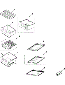 Refrigeration  Refrigerator Shelves parts for Samsung Refrigerator RS253BASB/XAA / from AppliancePartsPros.com