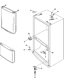 Refrigeration  Hinges parts for Samsung Refrigerator RB195BSVQ/XAA / from AppliancePartsPros.com