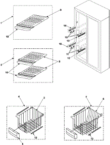 Refrigeration  Freezer Shelves parts for Samsung Refrigerator RS255BABB/XAA / from AppliancePartsPros.com