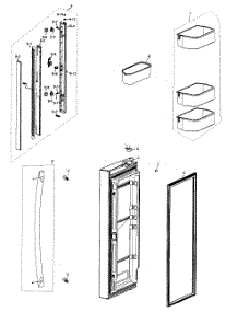 Refrig L Door parts for Samsung Refrigerator RF266AEWP/XAA / from AppliancePartsPros.com