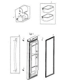 Refrig R Door parts for Samsung Refrigerator RF266AEWP/XAA / from AppliancePartsPros.com