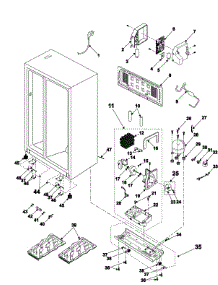 Refrigeration  Machine Compartment & Cabinet Back parts for Samsung Refrigerator RS2578BB/XAA / from AppliancePartsPros.com