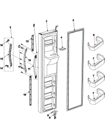 Refrigeration  Freezer Door parts for Samsung Refrigerator RS2623BB/XAA / from AppliancePartsPros.com