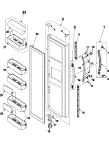 Refrigeration  Refrigerator Door parts for Samsung Refrigerator RS2533SW/XAA / from AppliancePartsPros.com