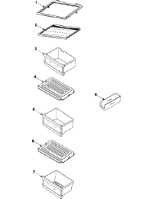 Refrigeration  Refrigerator Shelves parts for Samsung Refrigerator RS2533SW/XAA / from AppliancePartsPros.com