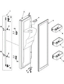 Refrigeration  Freezer Door parts for Samsung Refrigerator RS253BAWW/XAA / from AppliancePartsPros.com
