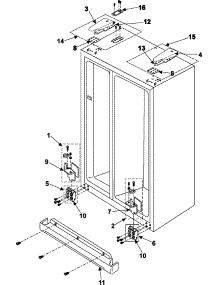 Refrigeration  Hinges parts for Samsung Refrigerator RS253BAWW/XAA / from AppliancePartsPros.com