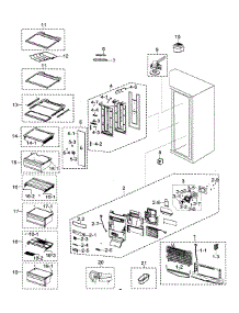 Refrigerator parts for Samsung Refrigerator RSG257AAWP/XAA / from AppliancePartsPros.com