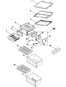 Refrigeration  Refrigerator Shelves parts for Samsung Refrigerator RS2577SL/XAA / from AppliancePartsPros.com