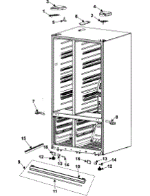Hinges / Front Wheels parts for Samsung Refrigerator RM255BARB/XAA / from AppliancePartsPros.com
