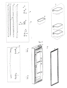 Refrigerator Door Left parts for Samsung Refrigerator RF266ABRS/XAA / from AppliancePartsPros.com