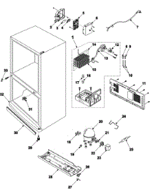 Refrigeration  Machine Compartment And Cabinet Back parts for Samsung Refrigerator RB1844SL/XAA / from AppliancePartsPros.com