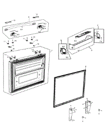 Freezer Door parts for Samsung Refrigerator RF266AEBP/XAA / from AppliancePartsPros.com