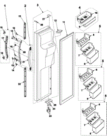 Refrigeration  Freezer Door parts for Samsung Refrigerator RS2555SL/XAA / from AppliancePartsPros.com