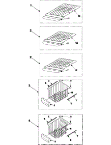 Refrigeration  Freezer Shelves parts for Samsung Refrigerator RS2555SL/XAA / from AppliancePartsPros.com