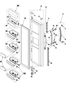 Refrigeration  Refrigerator Door parts for Samsung Refrigerator RS2555SL/XAA / from AppliancePartsPros.com