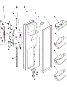 Refrigeration  Freezer Door parts for Samsung Refrigerator RS2644SW/XAA / from AppliancePartsPros.com