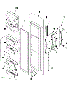 Refrigeration  Refrigerator Door parts for Samsung Refrigerator RS2644SW/XAA / from AppliancePartsPros.com