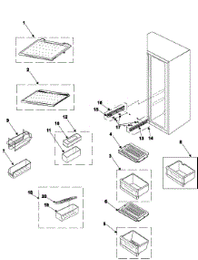 Refrigeration  Refrigerator Shelves parts for Samsung Refrigerator RS2644SW/XAA / from AppliancePartsPros.com