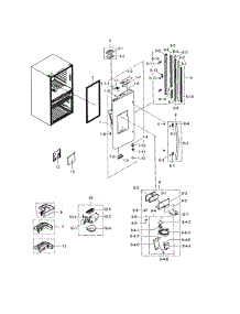 Refrigerator Door L parts for Samsung Refrigerator RF30HBEDBSR/AA-0001 / from AppliancePartsPros.com