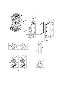 Refrigerator Door R parts for Samsung Refrigerator RF30HBEDBSR/AA-0000 / from AppliancePartsPros.com